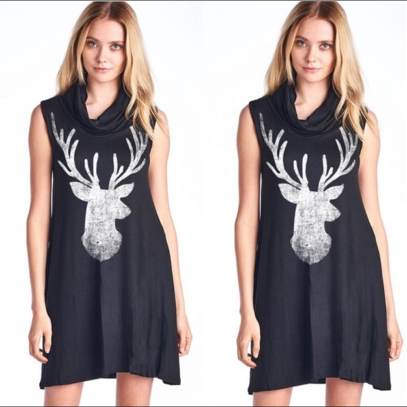 Dresses & Skirts - [Sleeveless Cowl] Neck Dress Deer w Antlers